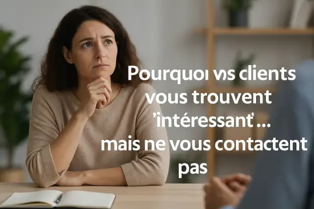Pourquoi vos clients vous trouvent ‘intéressant’… mais ne vous contactent pas