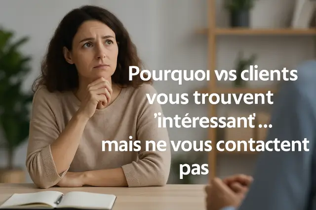 Pourquoi vos clients vous trouvent ‘intéressant’… mais ne vous contactent pas
