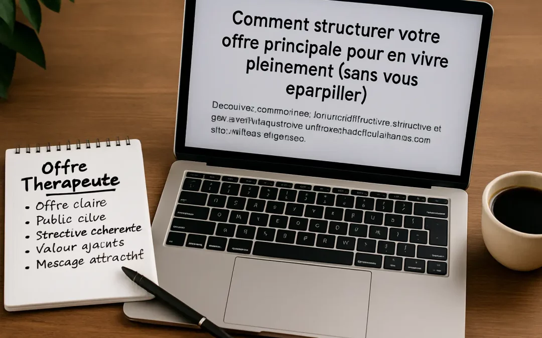 Comment structurer votre offre principale pour en vivre pleinement (sans vous éparpiller)