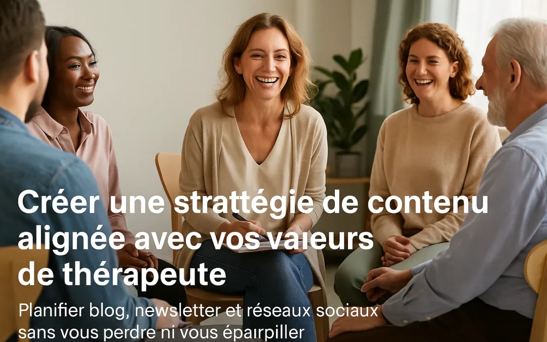 Créer une stratégie de contenu alignée avec vos valeurs de thérapeute