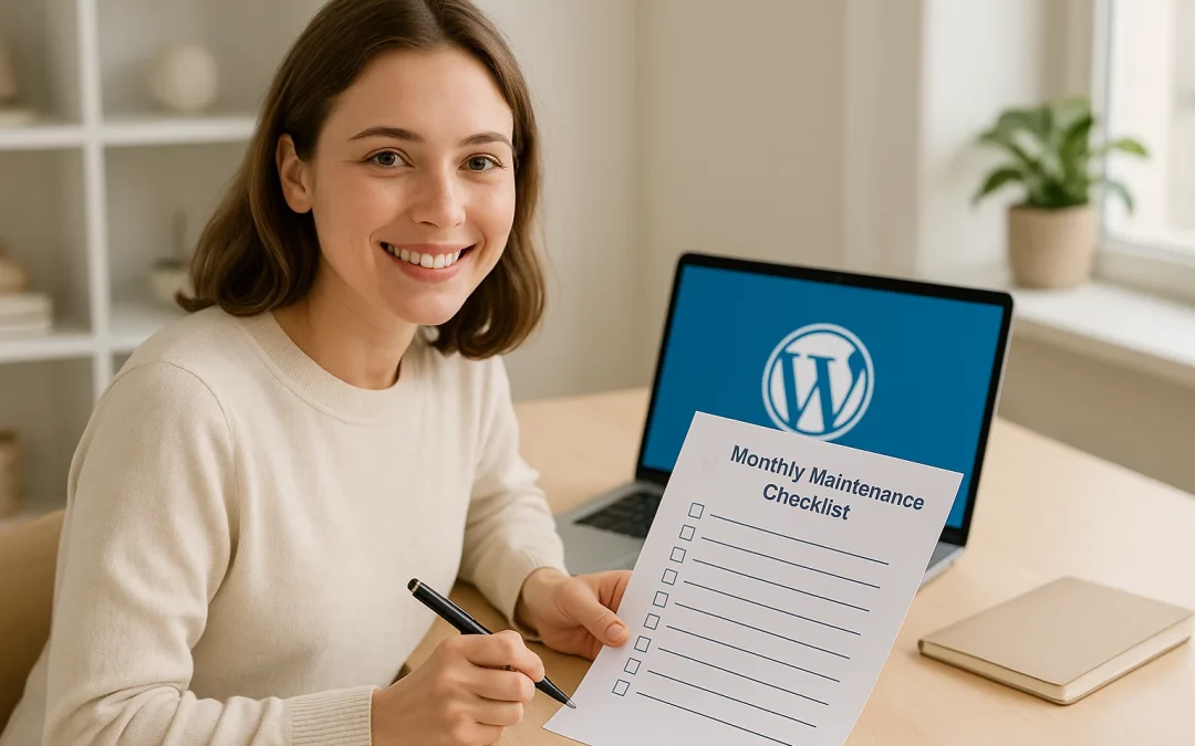 Maintenance mensuelle WordPress facile : checklist pour rester zen