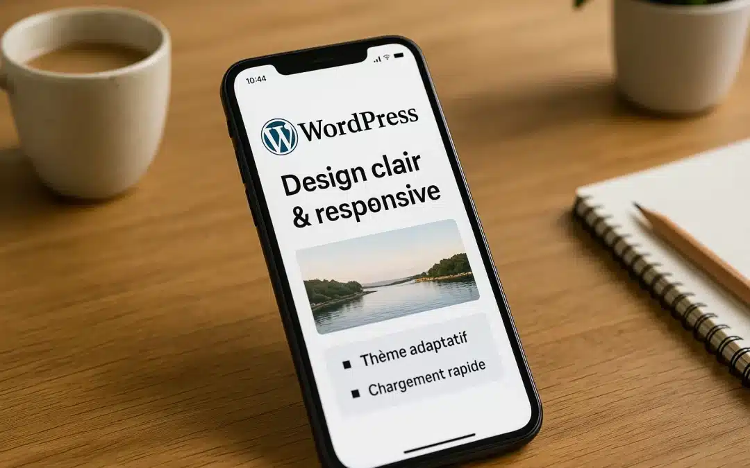 Site WordPress clair et responsive optimisé pour mobile